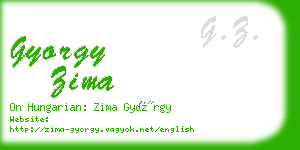 gyorgy zima business card